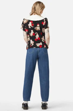 Women Dangerfield Blouses & Tops*Kitty Kisses Collar Blouse