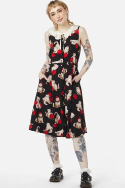 Women Dangerfield Dresses & Pinafores*Kitty Kisses Ruffle Neck Dress
