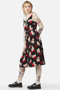 Women Dangerfield Dresses & Pinafores*Kitty Kisses Ruffle Neck Dress