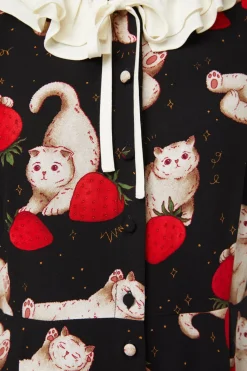 Women Dangerfield Dresses & Pinafores*Kitty Kisses Ruffle Neck Dress