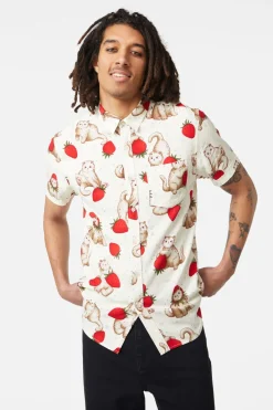 Men Dangerfield Shirts & Tees*Kitty Kisses Short Sleeve Shirt
