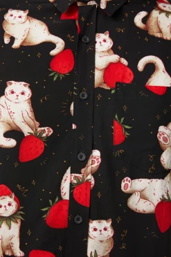 Men Dangerfield Shirts & Tees*Kitty Kisses Short Sleeve Shirt