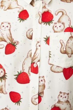 Men Dangerfield Shirts & Tees*Kitty Kisses Short Sleeve Shirt