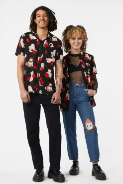 Men Dangerfield Shirts & Tees*Kitty Kisses Short Sleeve Shirt