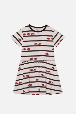Kids Dangerkids Dresses & Pinafores*Ladybug Stripe Kids Jers Dre