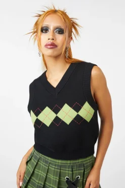 Women Dangerfield Knitwear & Cardis*Large Argyle Knit Vest