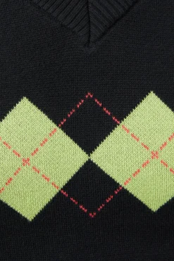 Women Dangerfield Knitwear & Cardis*Large Argyle Knit Vest