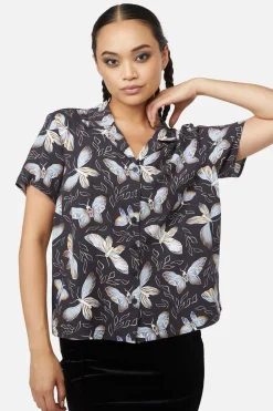 Women Black Friday Blouses & Tops*Larvae Print Blouse