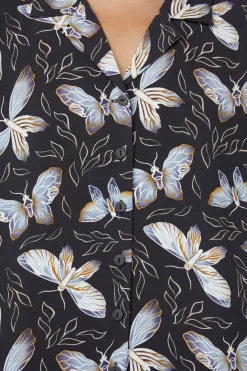 Women Black Friday Blouses & Tops*Larvae Print Blouse