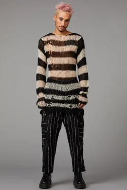 Men Black Friday Jumpers & Knits*Laszlo Strip Knit