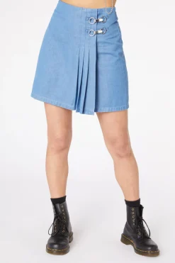 Women Dangerfield Skirts & Skorts*Liz Pleated Mini Denim Skort