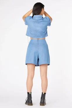 Women Dangerfield Skirts & Skorts*Liz Pleated Mini Denim Skort
