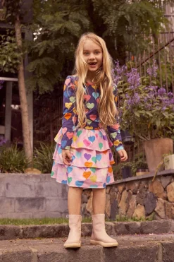 Kids Princess Highway Kids Bottoms*Love Heart Kids Tiered Skirt