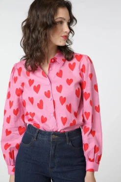 Women Princess Highway Blouses & Tops*Love Hearts Blouse