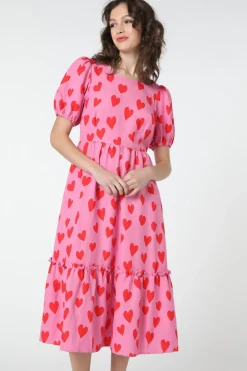 Women Princess Highway Dresses & Pinafores*Love Hearts Midi Dress