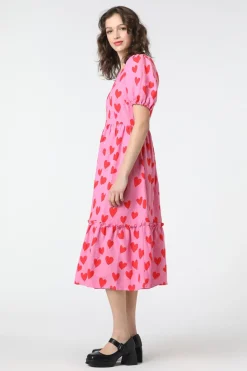 Women Princess Highway Dresses & Pinafores*Love Hearts Midi Dress