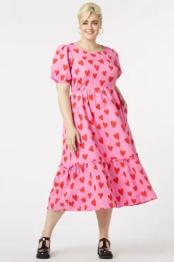Women Princess Highway Dresses & Pinafores*Love Hearts Midi Dress