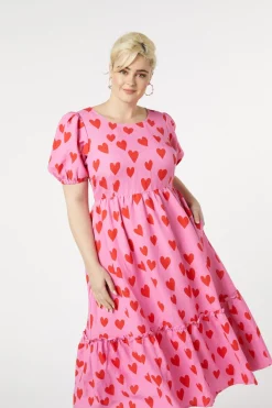 Women Princess Highway Dresses & Pinafores*Love Hearts Midi Dress