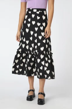 Women Princess Highway Skirts & Skorts*Love Hearts Midi Skirt