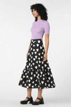 Women Princess Highway Skirts & Skorts*Love Hearts Midi Skirt