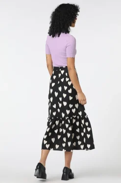 Women Princess Highway Skirts & Skorts*Love Hearts Midi Skirt