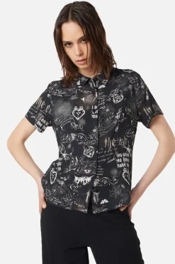 Women Dangerfield Blouses & Tops*Lover'S Departure Printed Blouse