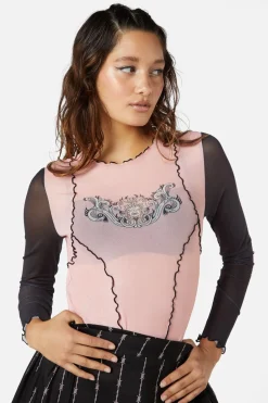 Women Dangerfield Blouses & Tops*Manic Babylock Mesh Top