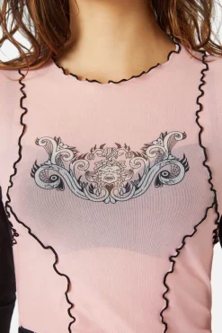 Women Dangerfield Blouses & Tops*Manic Babylock Mesh Top