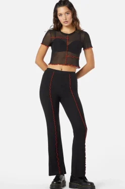 Women Dangerfield Blouses & Tops*Manic Short Sleeve Babylock Mesh Top