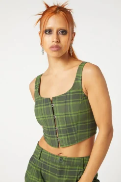 Women Dangerfield Corsets & Harnesses*Meadow Tartan Corset