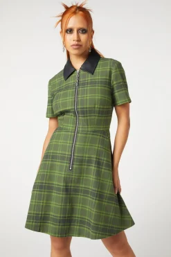 Women Dangerfield Dresses & Pinafores*Meadow Tartan Zipper Dress