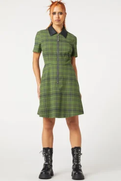 Women Dangerfield Dresses & Pinafores*Meadow Tartan Zipper Dress