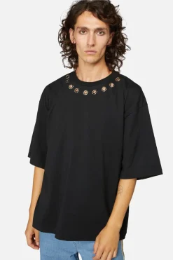 Men Dangerfield Shirts & Tees*Metal Eyelet Oversized Tee