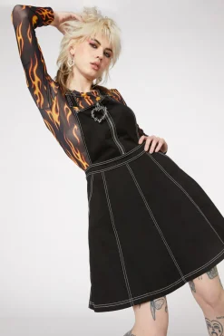 Women Dangerfield Dresses & Pinafores*Metal Heart Zip Up Pinny