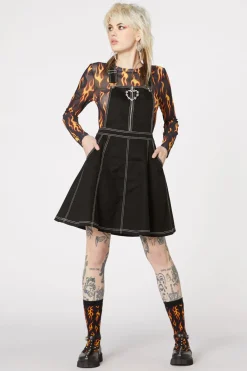Women Dangerfield Dresses & Pinafores*Metal Heart Zip Up Pinny