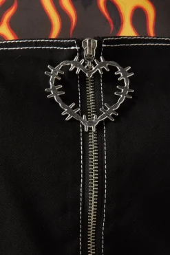 Women Dangerfield Dresses & Pinafores*Metal Heart Zip Up Pinny