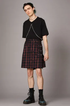 Men Black Friday Pants & Shorts*Metallic Check Tartan Kilt