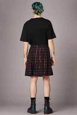 Men Black Friday Pants & Shorts*Metallic Check Tartan Kilt