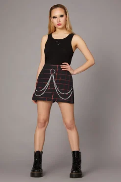 Women Black Friday Skirts & Skorts*Metallic Checks Skort