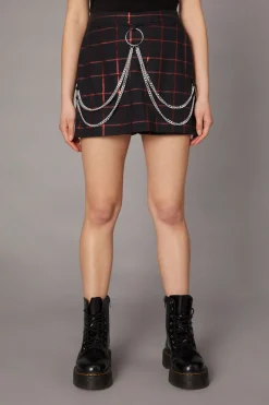 Women Black Friday Skirts & Skorts*Metallic Checks Skort