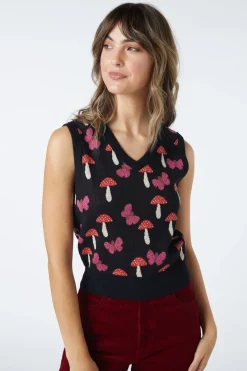Women Princess Highway Knitwear & Cardis*Mushroom Knit Vest