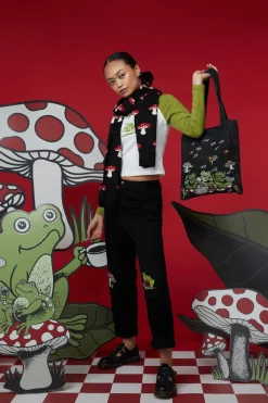 Accessories Black Friday Bags*Musical Frogs Woven Tote