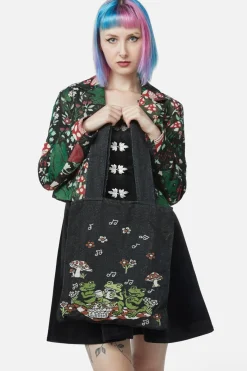 Accessories Black Friday Bags*Musical Frogs Woven Tote