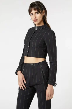 Women Dangerfield Blouses & Tops*Mystery Pinstripe Blouse