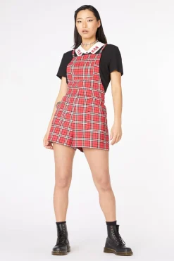 Women Dangerfield Dresses & Pinafores*Nah Tartan Bib Playsuit