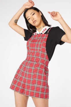 Women Dangerfield Dresses & Pinafores*Nah Tartan Bib Playsuit