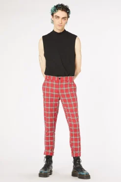 Men Dangerfield Pants & Shorts*Nah Tartan Cotton Twill Pant