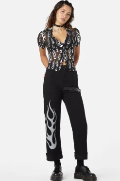 Women Dangerfield Blouses & Tops*Naked Flame Mesh Blouse