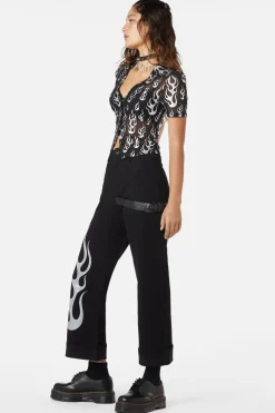 Women Dangerfield Blouses & Tops*Naked Flame Mesh Blouse