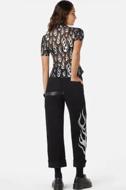 Women Dangerfield Blouses & Tops*Naked Flame Mesh Blouse